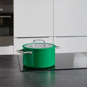 Garnek aluminiowy z pokrywką/z nieprzywierającą powierzchnią odpowiedni na indukcję 5,5 l Meda 3.0 – FABINI
