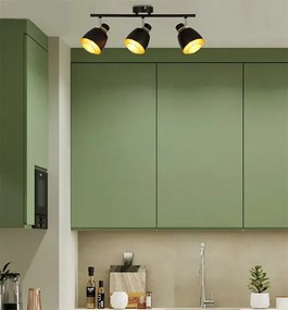 Czarna industrialna lampa sufitowa - D187 C2-T09