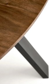 Okrągły stół z orzechowym blatem Danilo Halmar