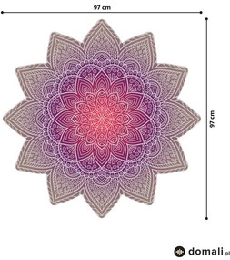 Naklejki na ścianę - Mandala brązowo - fioletowa