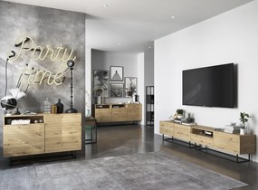 Szafka RTV na płozach Enjoy z półką i szufladą dąb artisan