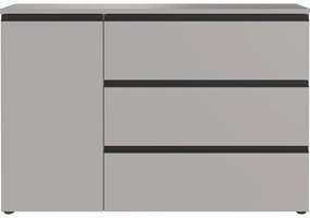Szara niska komoda 135x91 cm Bastia – Germania