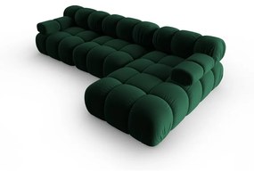 Zielona aksamitna sofa 285 cm Bellis – Micadoni Home