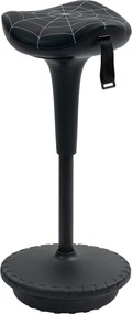 Vinsetto Stołek biurowy z funkcją obrotową, ergonomiczny stołek, regulowana wysokość 65,5-83,5 cm, 120° odchylany, czarny | Aosom PL