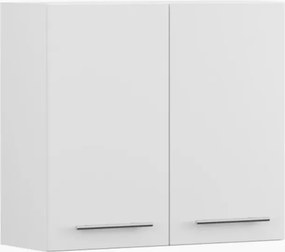Szafka kuchenna wisząca Esvet III górna 80 cm, dwudrzwiowa z dwiema półkami w kolorze białym