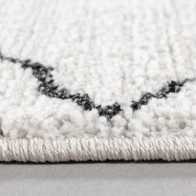Dywan poliestrowy Berber romby kremowe 160 cm x 230 cm
