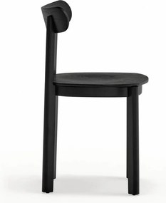 Czarne krzesło w dekorze jesionu Nara – Teulat