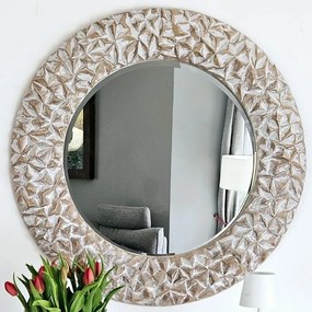 Lustro w okrągłej ramie , średnica 88cm