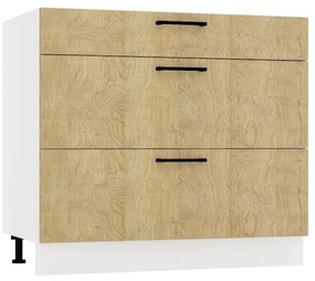 Szafka kuchenna stojąca 90 DENIS D90 PC S/3 dąb London STOLKAR