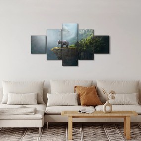Obraz - Słonie na szczycie Tadż Mahal (125x70 cm)