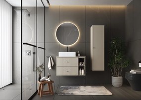 Kaszmirowy Zestaw do Łazienki 80cm Szafka Regał Blat Marco