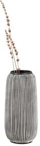 Czarno-biały kamienny wazon (wysokość 20 cm) – House Nordic