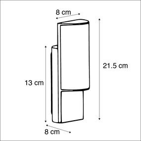 Zewnetrzna Nowoczesny Kinkiet / Lampa scienna zewnętrzny antracyt LED - Harry Nowoczesny Oswietlenie zewnetrzne