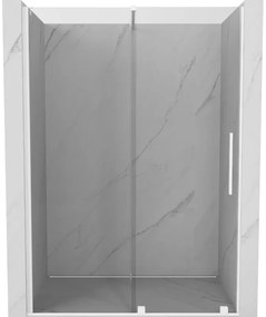 Mexen Velar drzwi prysznicowe rozsuwane 150 cm, transparent, białe - 871-150-000-01-20
