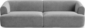 Jasnoszara aksamitna sofa 255 cm Campi – Cosmopolitan Design
