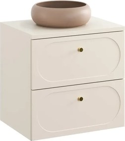 Szafka pod umywalkę DONNA SAND 2S 60cm beż piaskowy z umywalką nablatową WIKI COMAD