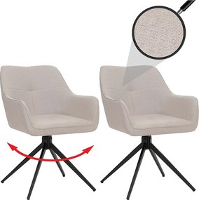 Krzesło do jadalni MCW-O47 (zestaw 2 sztuk),  kremowy biały