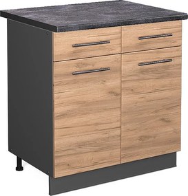 Szafka dolna do kuchni złoty dąb energetyczny 80x60x82 fame-line