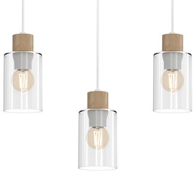 Lampa wisząca MADERA 3xE27, potrójny, na listwie 3 klosze