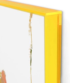 Obraz z ręcznie malowanymi elementami 102x102 cm Confidential Yellow – Malerifabrikken