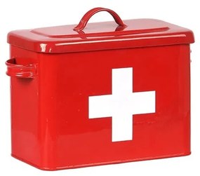 Czerwony pojemnik blaszany LABEL51 Firt Aid
