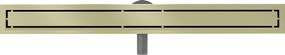 Mexen Flat 360° M13 odpływ liniowy obrotowy 2w1 80 cm, złoty szczotkowany - 1A10080-40
