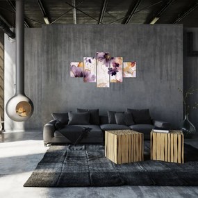Obraz - Kwiaty akwarelowe (125x70 cm)