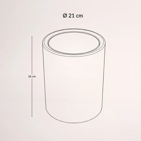 Łazienkowy kosz na śmieci RUND, 6 l