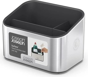 Metalowy stojak na akcesoria do mycia naczyń w kolorze srebra z połyskiem Surface – Joseph Joseph