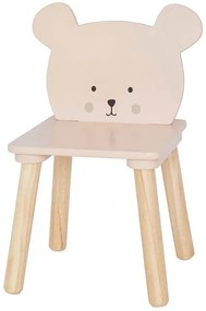 Drewniane krzesełko dziecięce beżowy miś C6-G30