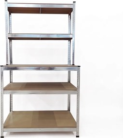 REGAŁ MAGAZYNOWY Z NADSTAWKĄ G 100X30/60X180 CM 5 PÓŁEK