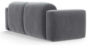 Szara aksamitna sofa 220 cm Strino – Cosmopolitan Design