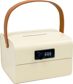 Kasetka stalowa z zamkiem szyfrowym CB.2301.HND beżowy, 15,5 x 20 x 15,5 cm