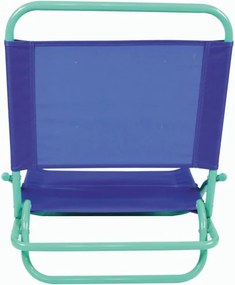 Leżaki plażowe składane, PVC, niebiesko-zielone, 2 szt.