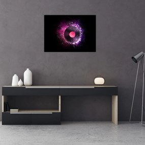 Obraz - Płyta winylowa w kolorze różowo-fioletowym (70x50 cm)