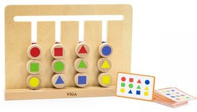 Viga gra logiczna odwzoruj kolory i figury montessori