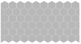 Zestaw 50 matowych naklejek na szkło Ambiance Hexagon