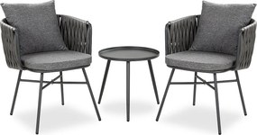 Zestaw mebli ogrodowych szary 59x70,5x61 cm 49x44,5 cm