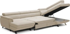 Narożnik RAVEN XL wolnostojący z funkcją spania tkanina Artico 37430 Perłowy WERSAL