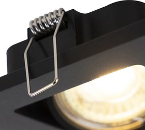 Nowoczesny inteligentny reflektor wpuszczany czarny z 2 Wifi GU10 - Qure