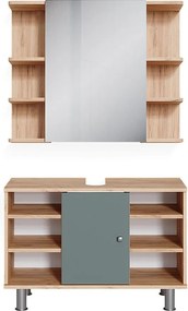 Zestaw mebli łazienkowych zielony 60x32x54 fynn