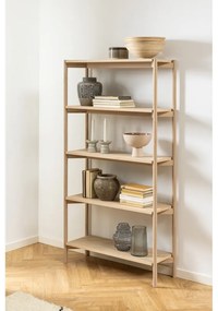 Regał w dekorze dębu w naturalnym kolorze 86x160x30 cm Braidwood – Actona