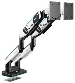Podwójny uchwyt na monitory 49 cali, biało-czarny X-Arm Dual RGB