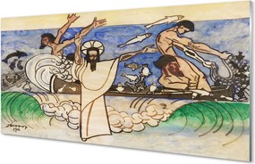 Szklany Panel Jezus nad Jeziorem - Szkic