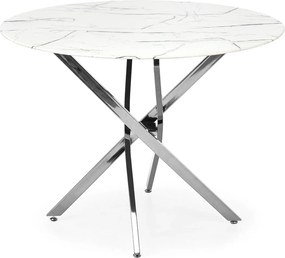 Okrągły stół Raymond 3 Halmar efekt białego marmuru