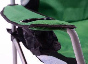 Zestaw 2 szt. składanych krzeseł kempingowych, wędkarskich Divero Deluxe - ziel