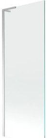 Parawan nawannowy jednolity Mexen Next L 70 x 150 cm, przezroczysty, chrom - 895-070-000-03-00-01