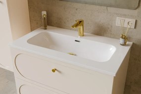 Szafka pod umywalkę DONNA SAND 2S 80cm beż piaskowy z umywalką wpuszczaną FLY COMAD