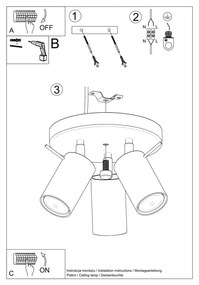 Biała lampa sufitowa Etna – Nice Lamps