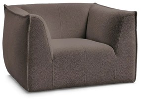 Brązowy fotel z materiału bouclé Giorgia – Bobochic Paris